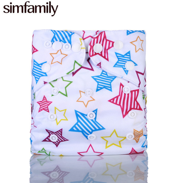 [simfamily]1PC Washable One Size Diapers Baby Nappies Cloth Diaper Reusable Suede Cloth Pocket Diaper