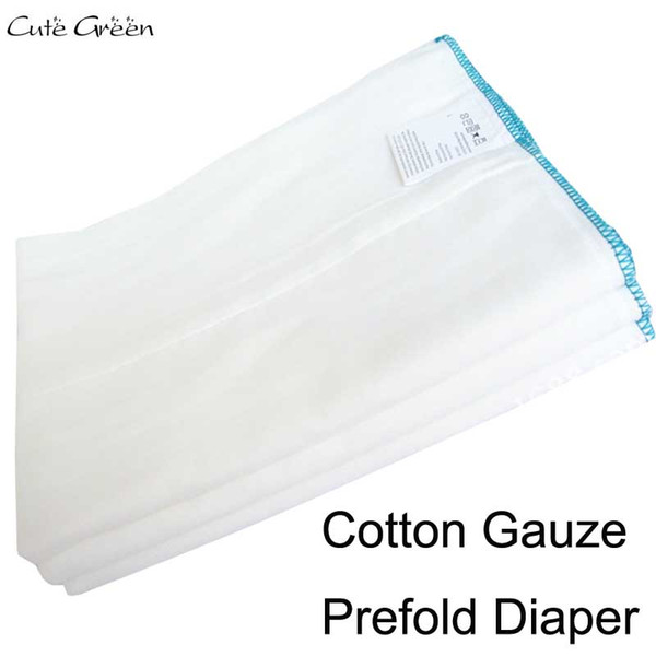 Cotton Gauze Baby Cloth Prefold Diaper Nappy High Absorbent Reusable Insert For Baby Diapers Nappies 4*8*4 Layers Cloth Nappy