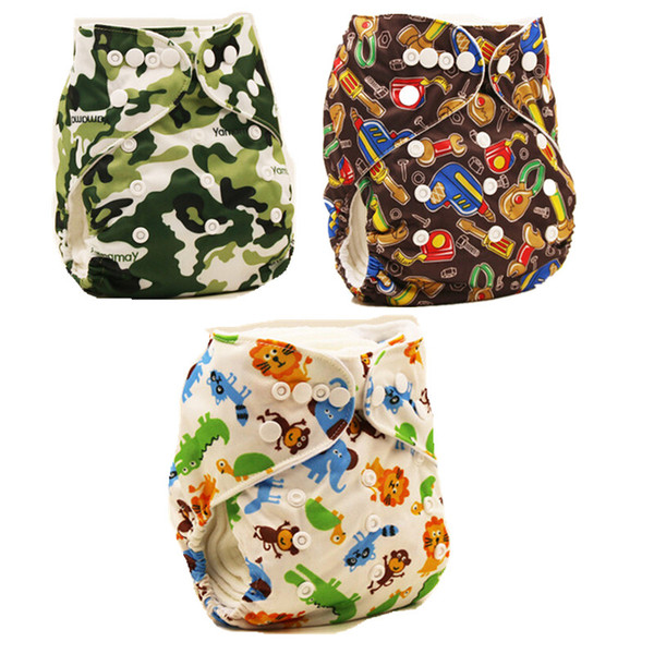 3pcs/lot Washable Diapers Reusable Baby Nappies Wholesale Baby Cotton Couvre Couche Lavable Cloth Cover Infant Nappy Bebe Use