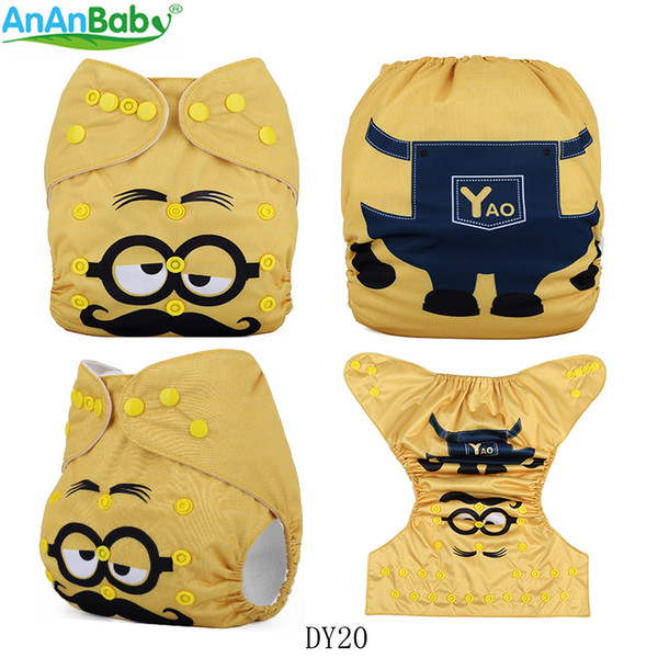 2018 Anaby Washable Baby Cloth Diaper Cover Waterproof PUL Baby Diapers Reusable Cloth Nappy Suit 0-2years 3-13kg