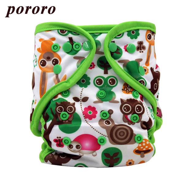 [Pororo] New Arrival Reusable Use Night AIO Nappies Cloth Diaper Cover PUL Waterproof Cover Digital Printed Baby Cloth Diapers