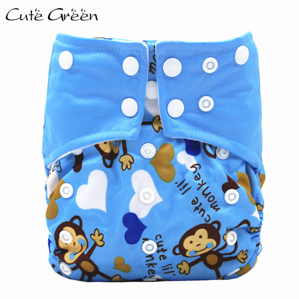 One Size Baby Pocket Cloth Diaper Waterproof PUL Suede Cloth With Double Leg Gussets Reusable Baby Nappies Diapers Washable