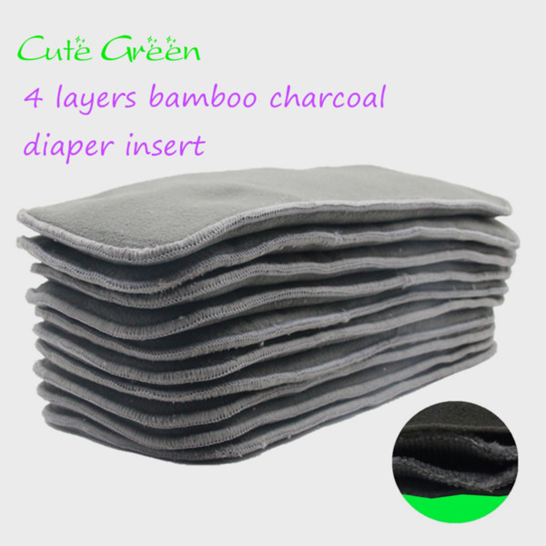 Bamboo Charcoal High Absorbency Nappy Liner Soaker For Reusable Baby Cloth Diaper Nappy Cover;Diaper Insert Diapers Nappies Washable