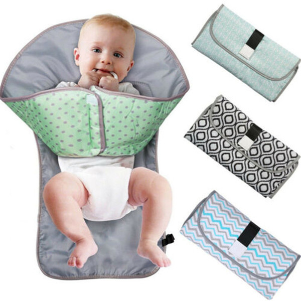 3-in-1 Multifunctional Portable Infant Baby Foldable Urine Mat Waterproof Nappy Bag Diaper Changing Cover Pad Travel Outdoor