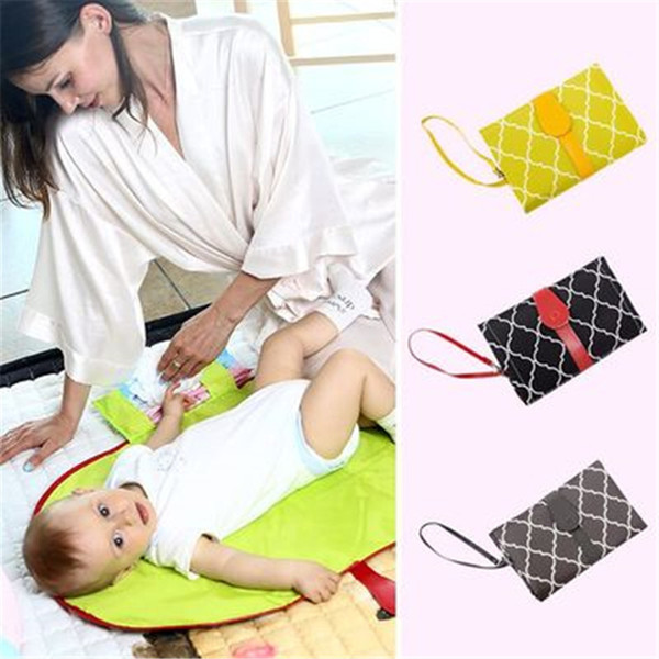 Baby Diaper Pad Waterproof Baby Cushion Changing Mat Sheet Portable Nappy Changing Pad Foldable Infant Bath Mats 5 color