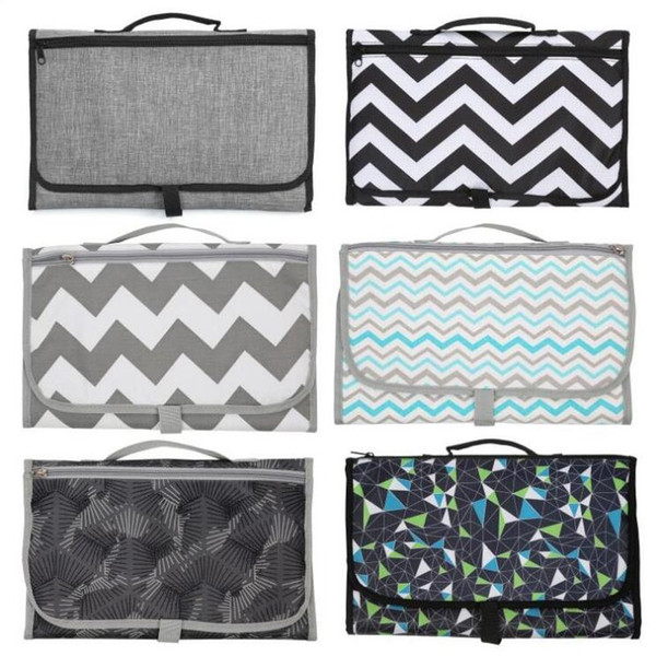 Diaper Changing Mats Pads Travel Station Clutch Handbags Foldable Mummy Bag Foldable Nappy Diapers Changing Mat Baby Stroller Hangs A5812