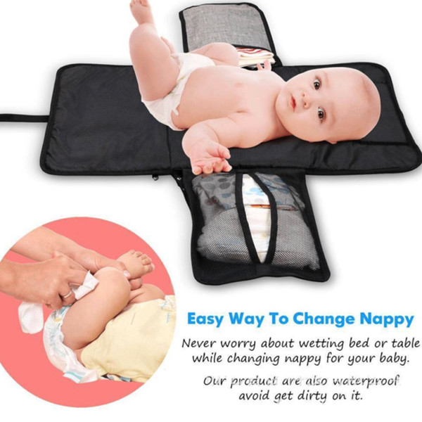 Infants Diaper Pad Newborns Diaper Pad Mother Travel Portable Multifunctional Bags Organizer Foldable 3 in 1 Waterproof Mats