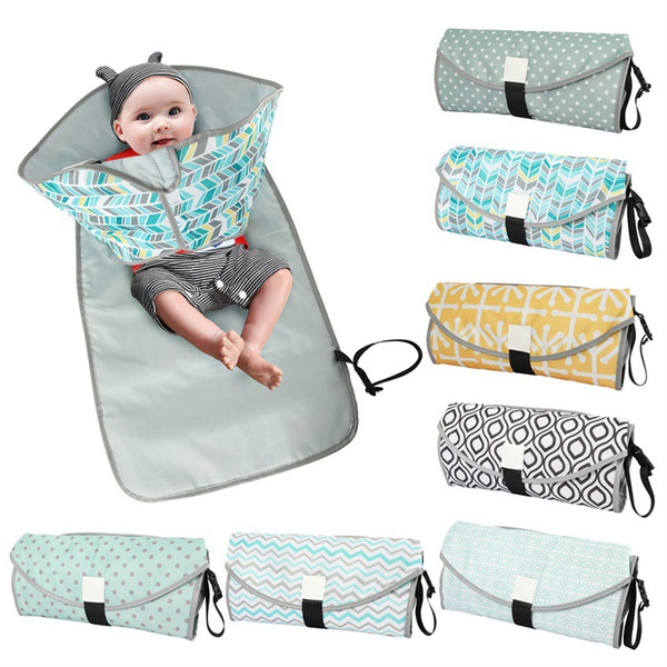 7 Colors Diaper Changing Mat Waterproof Baby Changing Pads Travel Changing Station Diaper Bags Outdoor Mummy Clutch