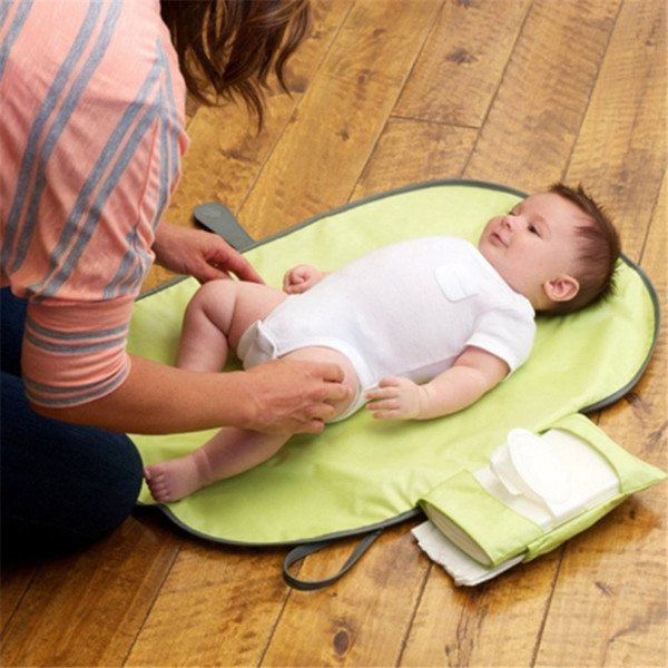 Waterproof Baby Changing Mat Portable Diaper Changing Pad Travel Nappy Station Kit Diaper Care Products Hangs Stroller