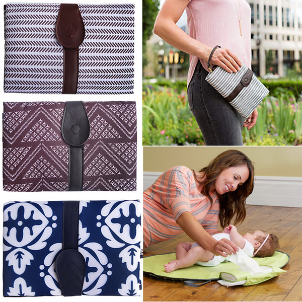 Waterproof Portable Baby Diaper Changing Mat Nappy Changing Pad Travel Station Clutch Baby Care Products Hangs Stroller