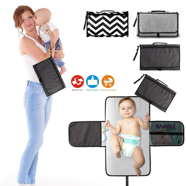 New 2 in 1 Waterproof Changing Pad Diaper Travel Multifunction Portable Baby Diaper Cover Mat Clean Hand Folding Bag