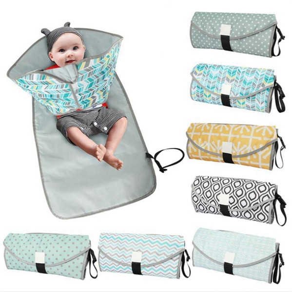 Baby Urine Mat Waterproof Diaper Changing Pad Cover Foldable Clean Changing Station Travel Outdoor Nappy Bag 7 Designs YW3906-L