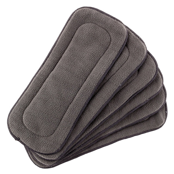 Baby 5 Layer Charcoal Bamboo Inserts Reusable Liners for Cloth Diapers