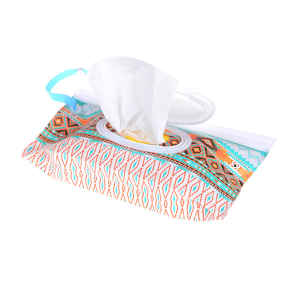 Eco-friendly Clutch and Clean Wipes Carrying CaseWet Wipes Bag Clamshell Cosmetic Pouch Easy-carry Snap-strap Container