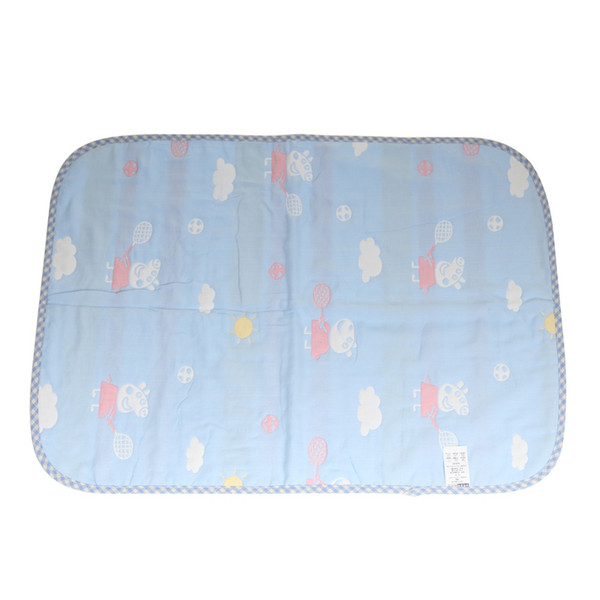 Hot sale waterproof mat for baby's bed 100% cotton 6 layers gauze and bamboo fiber TPU washable waterproof pad baby diaper mat