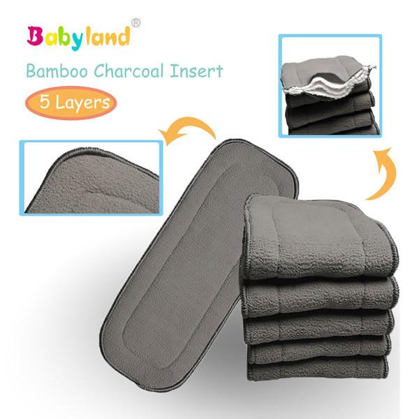 Bamboo Charcoal Cotton cloth diapers Inserts Nappy changing mat Baby Diapers Reusable diaper changing pad