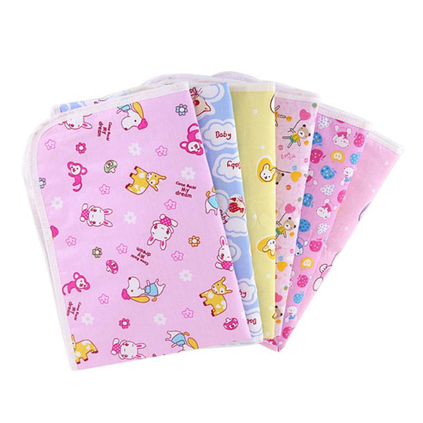 Baby Urine Pad Covers Mattress Cotton Reusable Cartoon Baby Diapers for Newborns Cloor Random