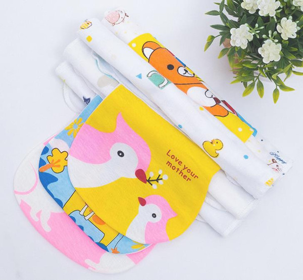 Baby soft breathable sweat-absorbent towel kindergarten cotton gauze pad strap children is sweat towel to increase the ultra-four seasons