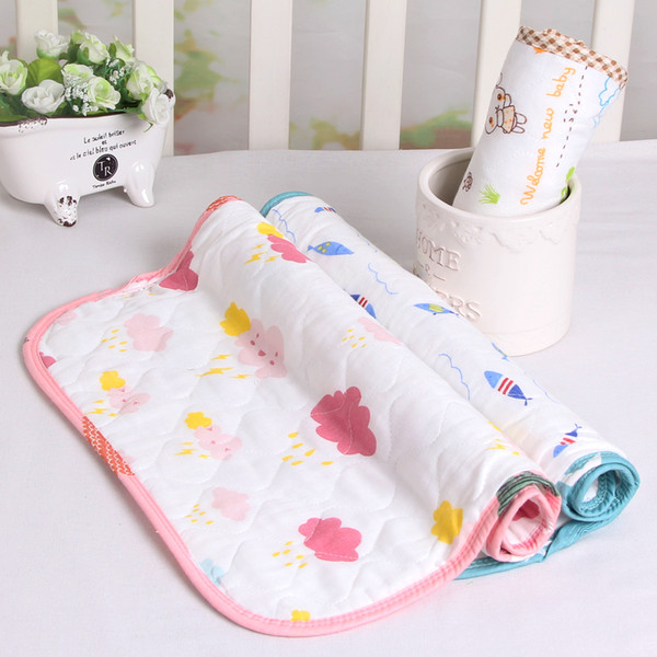 Pure cotton cartoon waterproof, breathable, washable urine pad baby mattress