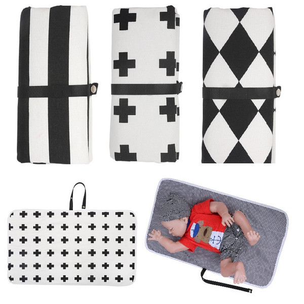 Portable Changing Pad Baby Diaper Clutch with Waterproof Reusable Large Changing Pad Infant Travel Station Kit Mat