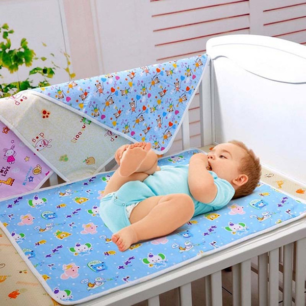 Cotton Portable Urine Mat cartoon Waterproof mattress Changing Pads Baby Diaper pad Infant Bedding Changing Nappy Cover Pad C3601