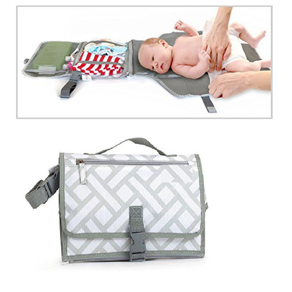 Diaper Changing Clutch with Changing Pad for Baby Infants and Toddlers, Portable Changing Station Nursery Travel Accessories