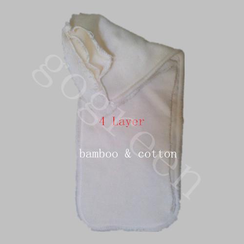 Free Sipping Bamboo&cotton 200pcs 4 Layers All Bamboo Organic Cotton Pads High Quality Organic insertNappy Inserts