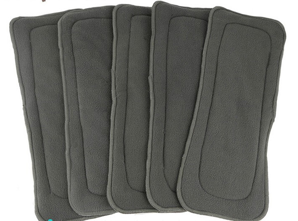 2015 Free Shipping Naughty Baby Charcoal Bamboo 20pcs 5 Layers(3+2) Reusable Baby Cloth Diaper pads Nappy Inserts