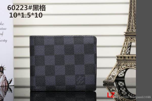 Paris style wallet famous women luxury Designer brand wallets coated canvas and real leather small wallets with zipper coin pocket no box