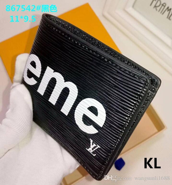 new L bag Free shipping billfold High quality Plaid pattern women wallet men's pures high-end luxury brand designer L wallet NO box