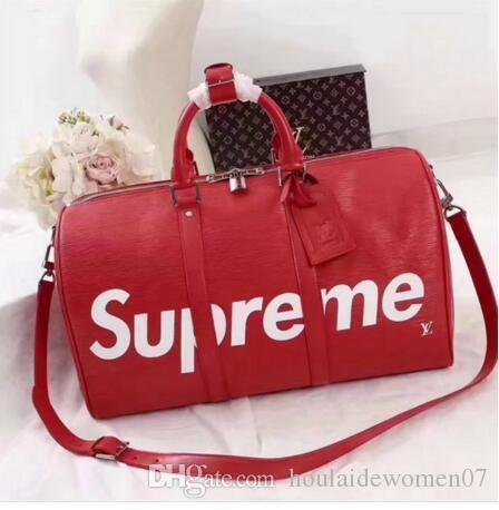 2018 new fashion men women travel bag duffle bag, brand designer luggage handbags large capacity sport bag45cm