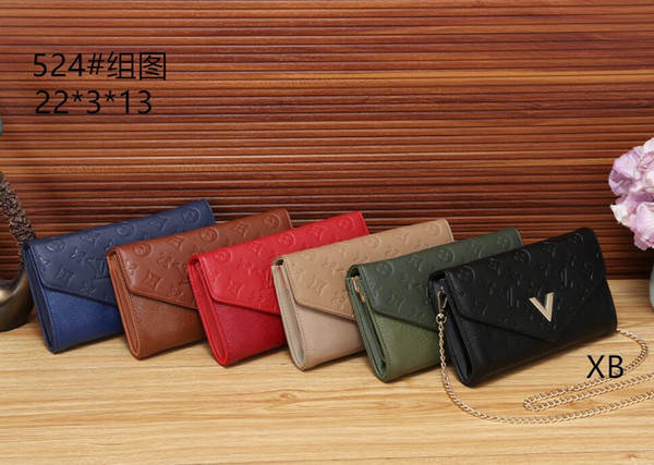 designer women leather wallets wristlet women purses clutch bags zipper Card Cash Coin Pouch 32 colors 15