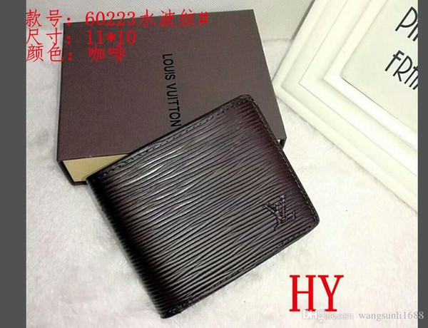 AA New Arrival PU Leather Wallets For Mens Designer Bifold Money Purse High quality Cluch Cente Party Traver Wallet no box