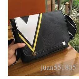 30CM Brand Designer Men Genuine Leather Handbag Black Briefcase Laptop Shoulder Bag Messenger Bag