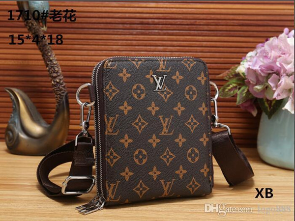 2018 Luxury brand New Men's shoulder bag Fashion old flower designer wallet backpack Fast shipping