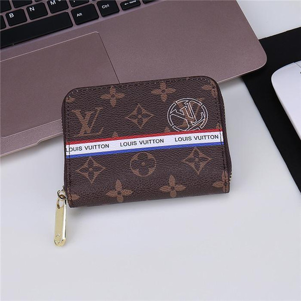 2018 wallets purse Men Wallet New Brand Leather Wallet,Fashion Men Purse Arteira Masculina Short Coin Pocket Men Purse Leather & box 60019#