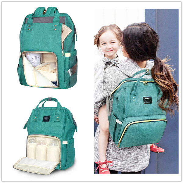 Retail Land 22 colors Mommy Backpacks Nappies Bags Mother Maternity Diaper Backpack Large Volume Outdoor Mummy Travel Bags MPB01