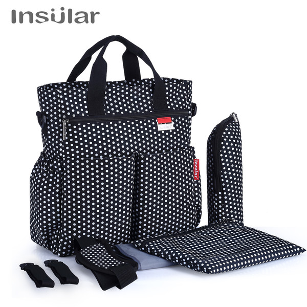 Wholesale Fashion Dots Style Baby Diaper Bag Women Tote Bag Fashion Messenger Mommy Bag