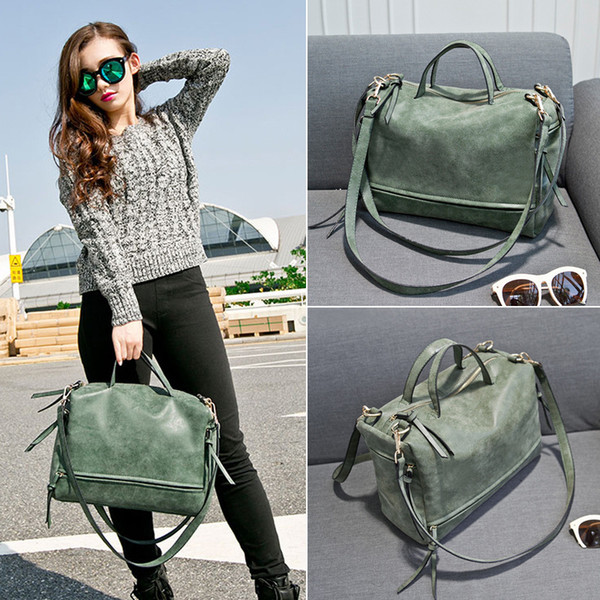 2019 Fashion Female Shoulder Bag PU Leather women handbag Vintage Messenger Bag 4 colors Diaper Bags C6047