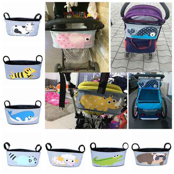 Baby Stroller Bag Diaper Organizer Hanging Basket Maternity Mummy Bag Baby Waterproof Folding Nappy Bags With Large Capacity DDA482