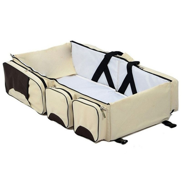 Baby 3 In 1 Multi-functional Diaper Bags Travel Bassinet - Portable Bassinet & Changing Pad Station