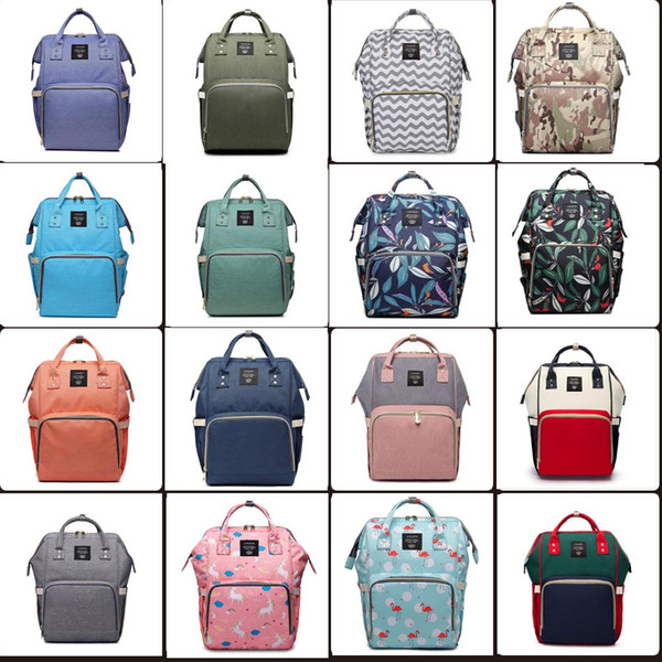 32 colors Mummy Maternity Nappy Bag Large Capacity Baby Bag Travel Backpack Desiger Nursing Bag for Baby Care Diaper Bags mini order 12 pcs