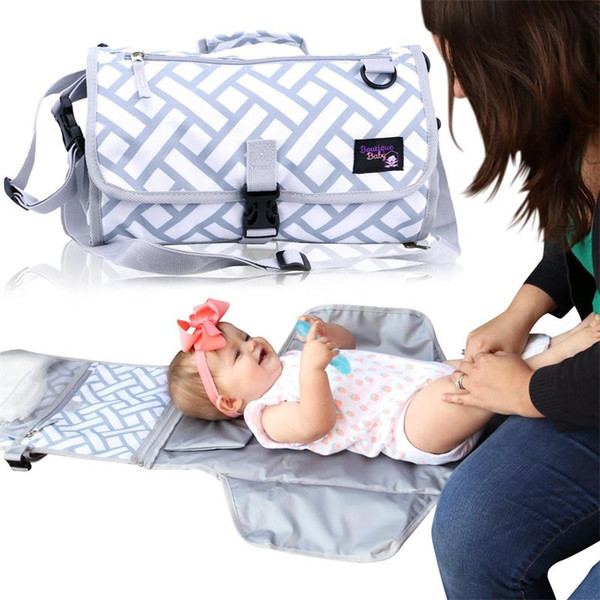 Portable Baby Changing Mat Sheet Nappies Diaper Pad Changing Nappy Covers Waterproof Station Clutch foldable nappy handbags mommy bags