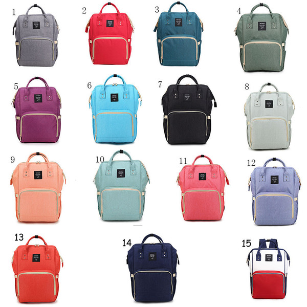 Mommy Bags Fashion Mother handbag Multifunction Diaper Maternity Backpacks Outdoor Desinger Nursing Travel Bags 15 colors C2490