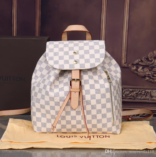 2018 European and American style fashion new female backpack casual personality Ms backpack famous Designer Luxury bags