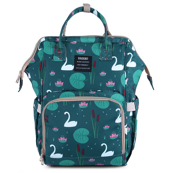 Multi-function Mummy Backpacks 20 Design Pineapple Swan Floral Sheep Flamingo Unicorn Fox Panda Bear Key Waterproof Nappy Maternity Tote Bag