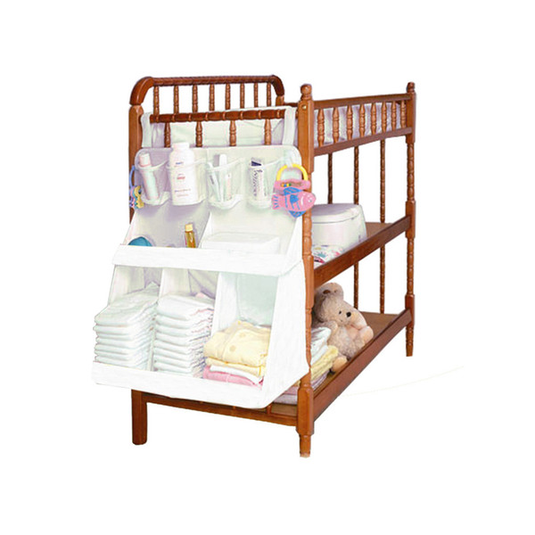 New Baby Waterproof Diapers Organizer Newborn Nursery Bedside Bed Storage Bag Infant Crib Cradle Clothes Container Holder