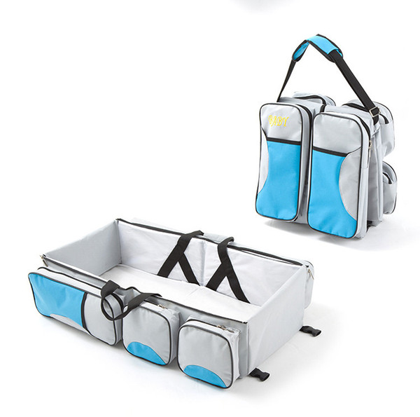 Mummy Diaper Bags Portable Nursery Baby Tote Bags Infant Travel Outdoor Bed Waterproof Foldable Mama Bag Designer Brands Wholesale