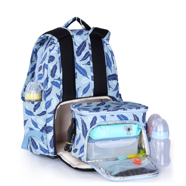 Newest Mummy Set Backpack Multifunctional big portable maternal and infant packs set with diapers pad insulation bottle bag DHL free shippin