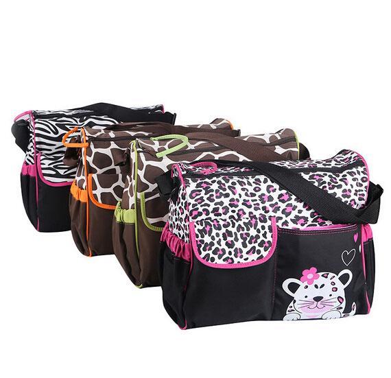 Multifunction Baby Bag Fashion Diaper Bags Mummy Bags Nappy Bags Zebra Giraffe Printed Fashion Infanticipate Bags 4 Colors